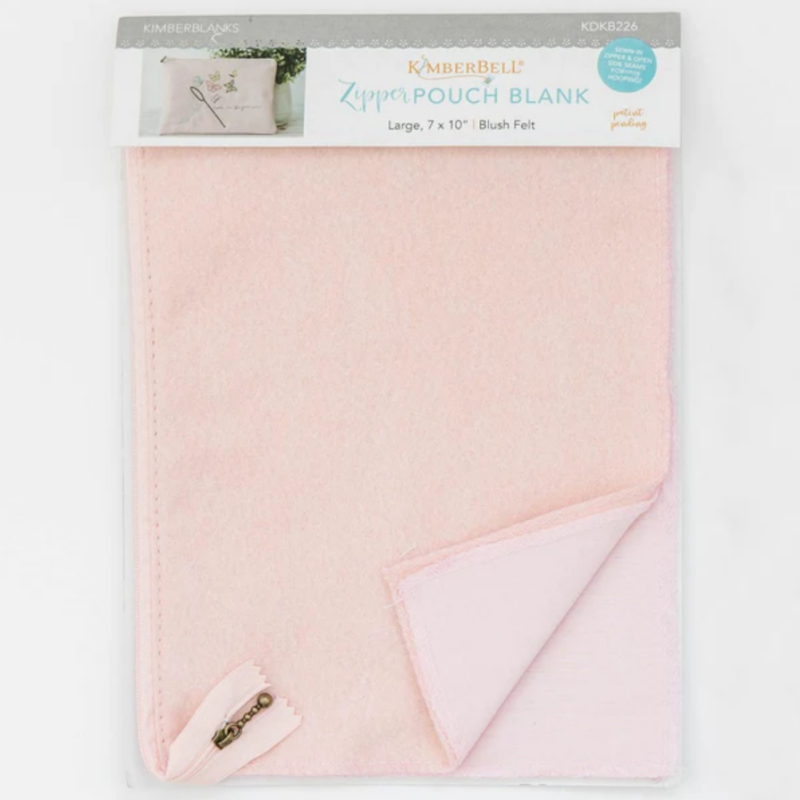 Felt Zipper Pouch Blank (Large) – Blush