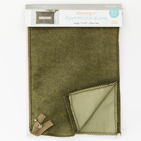 Felt Zipper Pouch Blank (Large) – Olive
