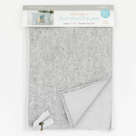 Felt Zipper Pouch Blank (Large) – Grey
