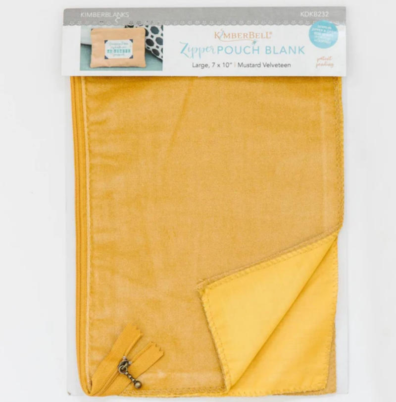 Felt Zipper Pouch Blank (Large) – Mustard