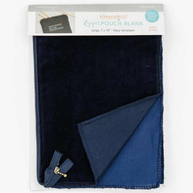 Felt Zipper Pouch Blank (Large) – Navy