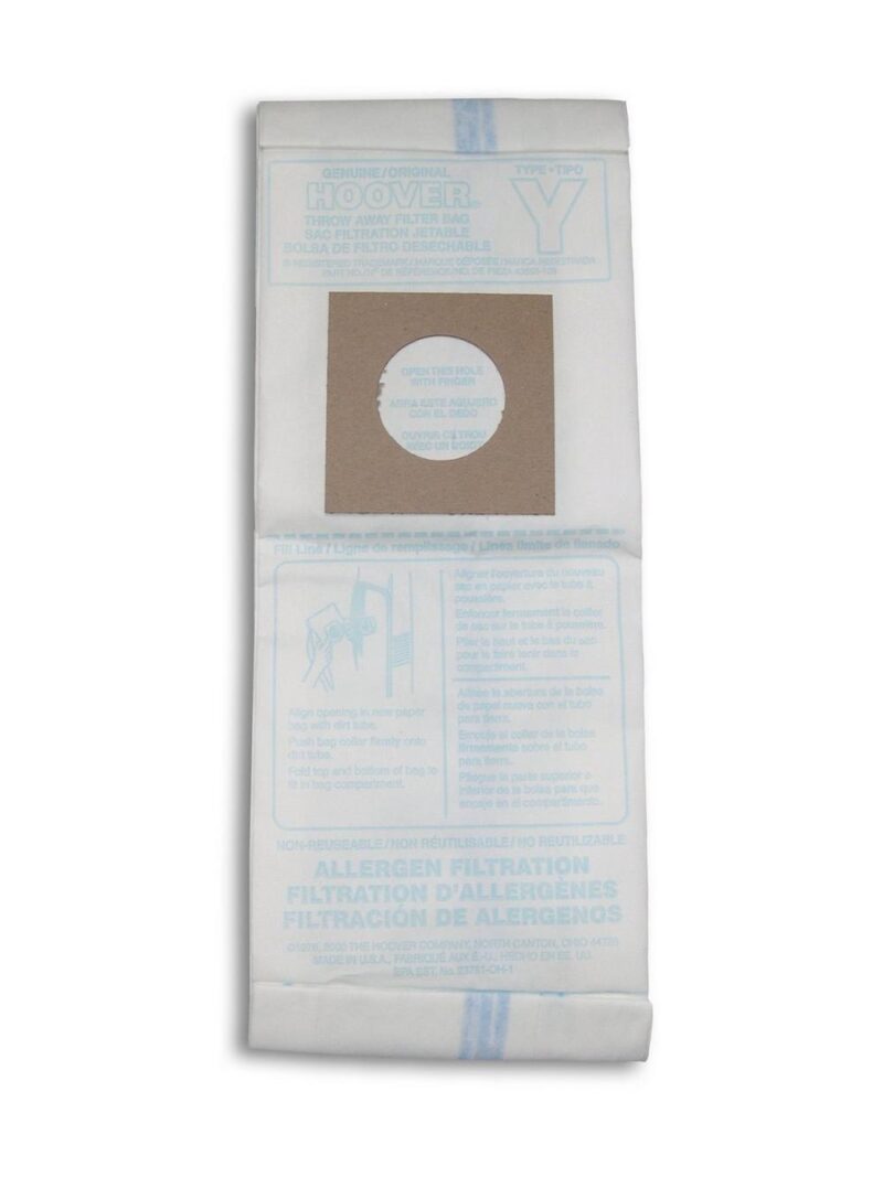 Hoover Type Y Cloth Allergen Bag - 3 Pack - Image 2
