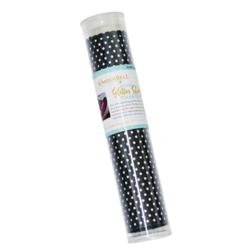 Kimberbell Applique Glitter Sheet – Polka Dot – Black