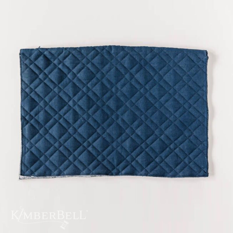 KimberBell Quilted Pillow Cover Blank, Lumbar, 12 x 18″ Navy Linen - Image 5