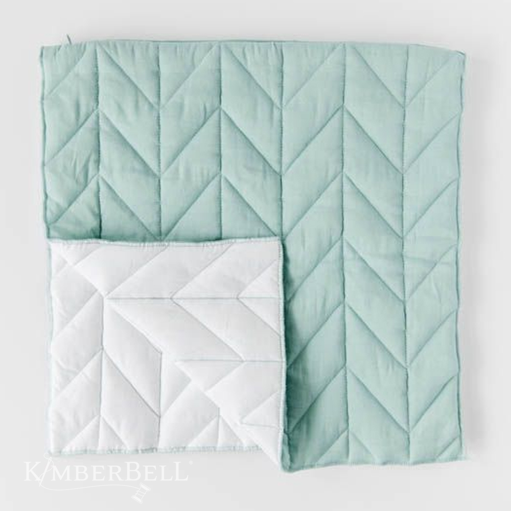 KimberBell Quilted Pillow Cover Blank,18" x 18"  Mist Linen - Image 2