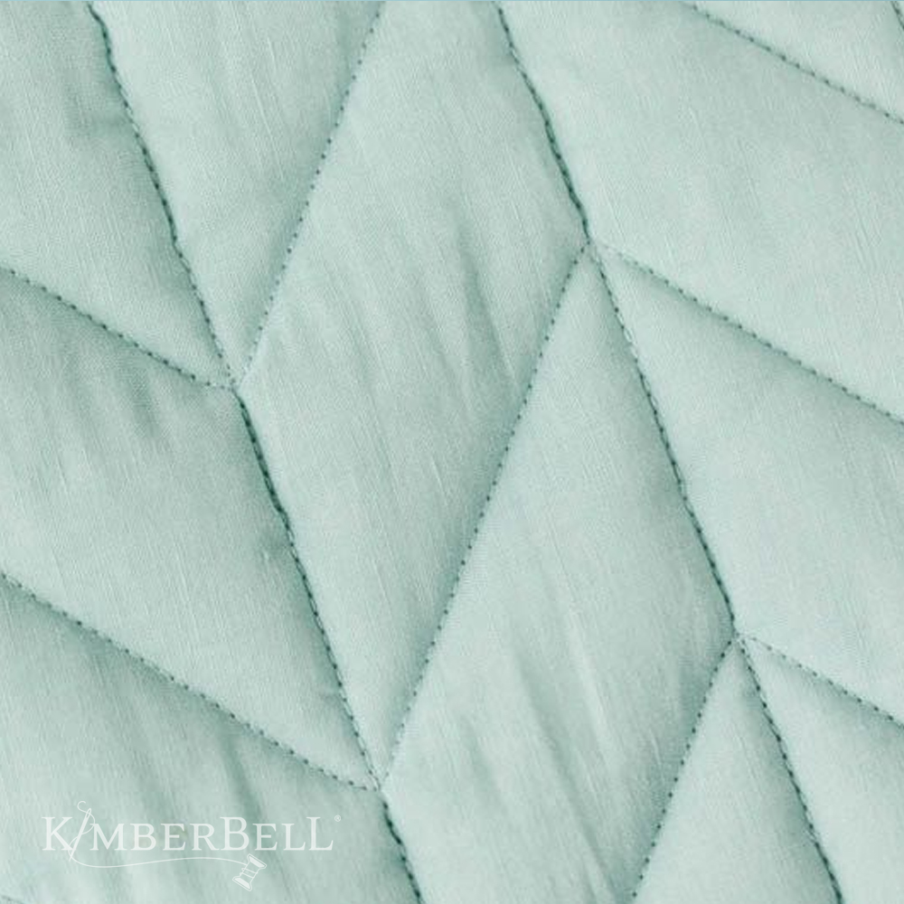 KimberBell Quilted Pillow Cover Blank,18" x 18"  Mist Linen - Image 4