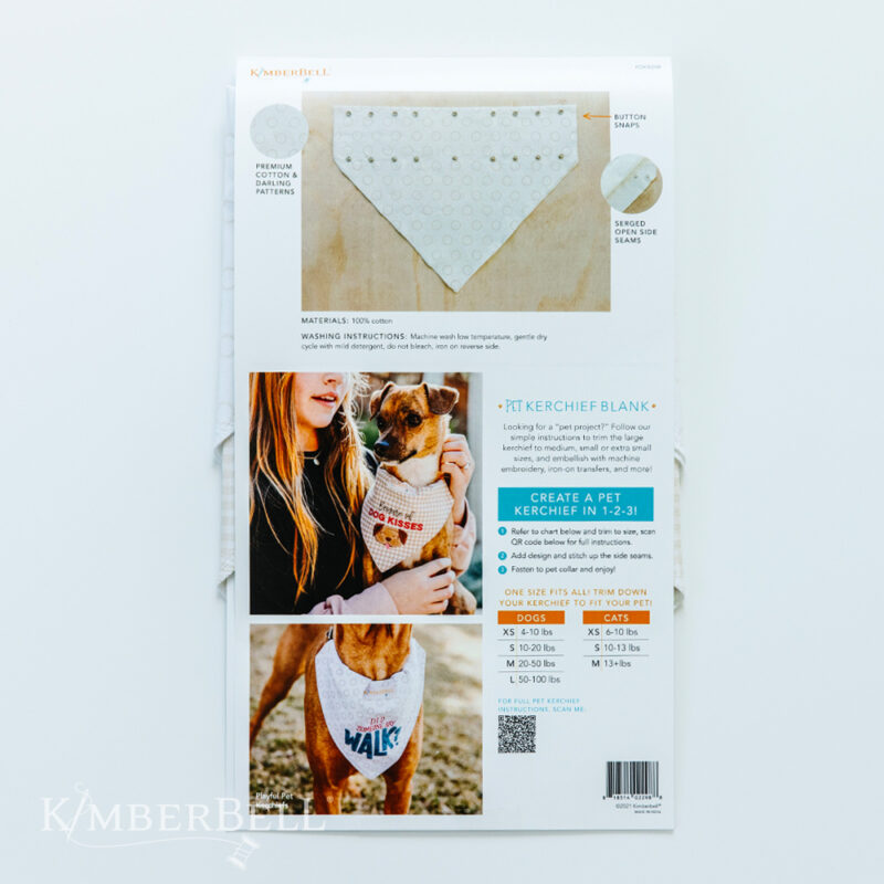 KimberBell Pet Kerchief Blank, Set of 2 - Tan and White - Image 10