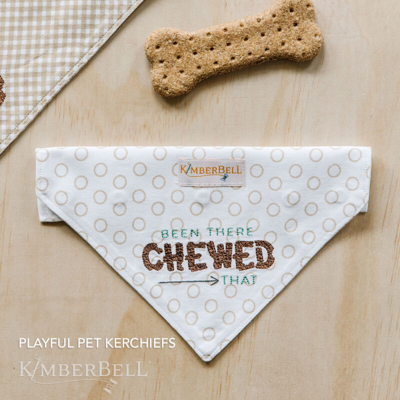 KimberBell Pet Kerchief Blank, Set of 2 - Tan and White - Image 5