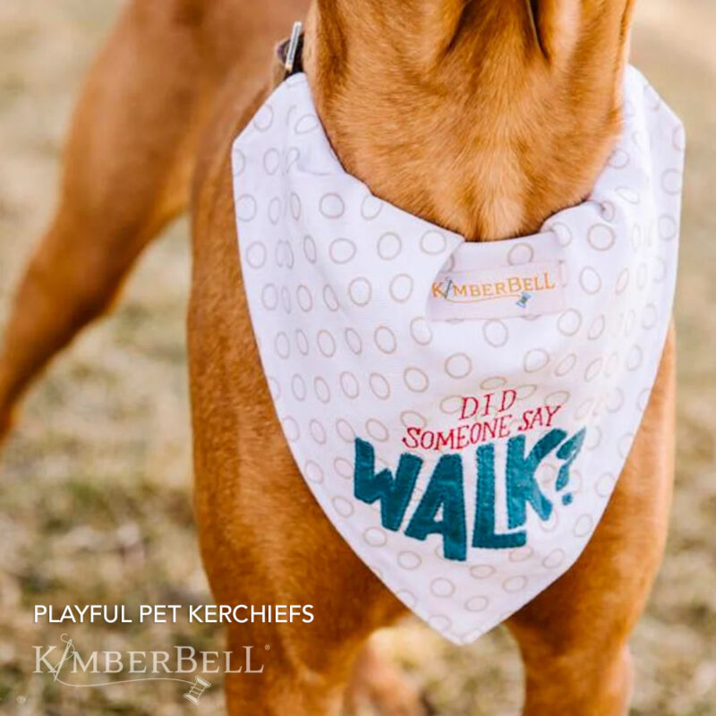 KimberBell Pet Kerchief Blank, Set of 2 - Tan and White - Image 4