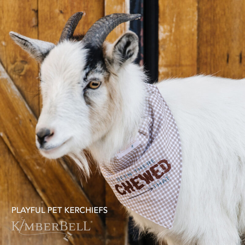 KimberBell Pet Kerchief Blank, Set of 2 - Tan and White - Image 2