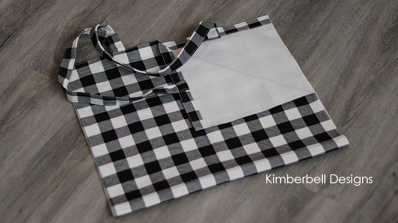 KimberBell Open Side Seam Buffalo Check Tote, Black & White (Retired)