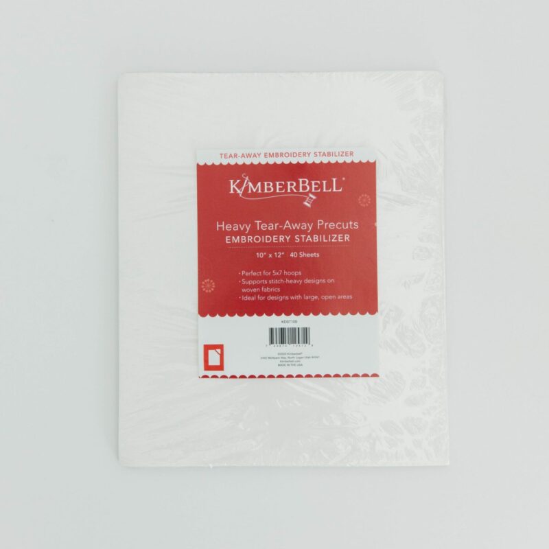Kimberbell Heavy Tear Away Embroidery Stabilizer: 40 Precut Sheets 10" x12"
