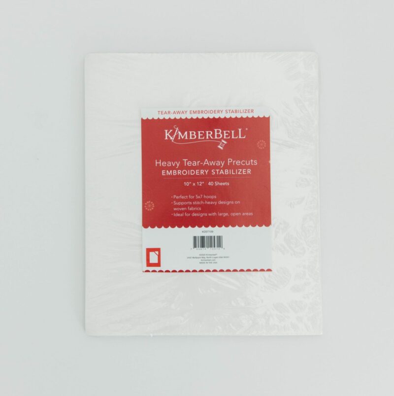 Kimberbell Heavy Tear Away Embroidery Stabilizer: 40 Precut Sheets 10" x12"