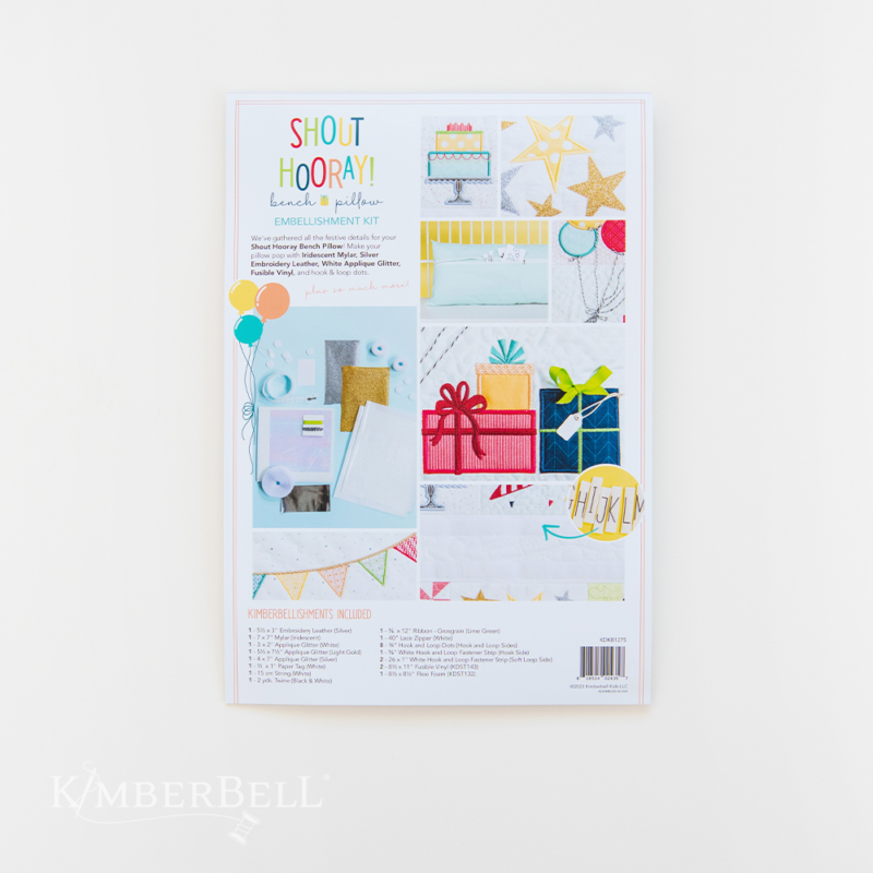 Kimberbell Shout Hooray! Bench Pillow - Embellishment Kit - Image 2