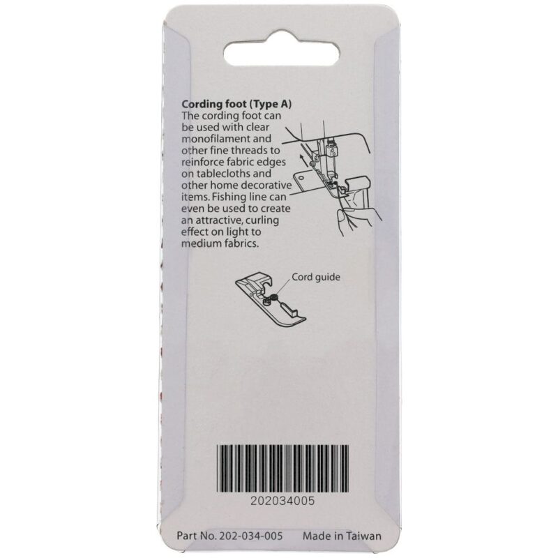 Janome Cording Foot Type A Overlock Machines - Image 2
