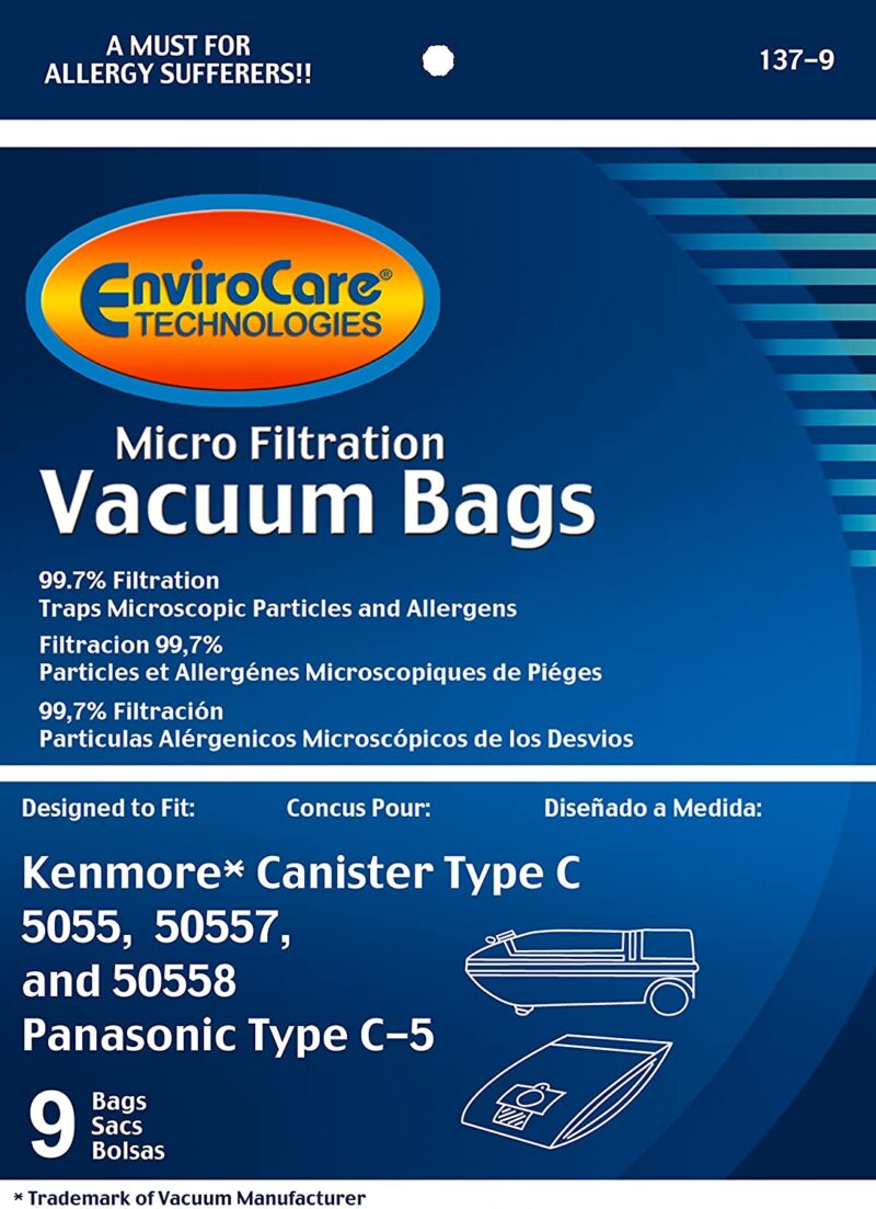 Kenmore 5055 Bags 9pk - Type Q, C