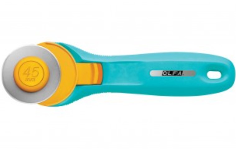 Olfa Splash Rotary Cutter - 45mm - Aqua Blue
