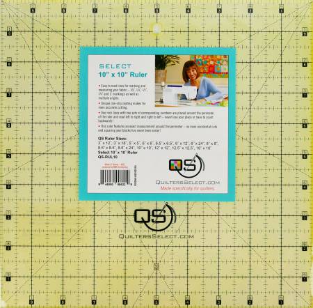 QS 10"x10" Non-Slip Ruler