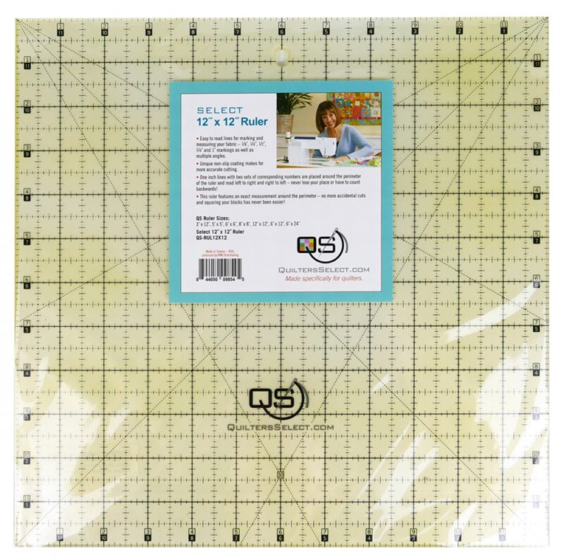 QS 12x12" Non-Slip Ruler
