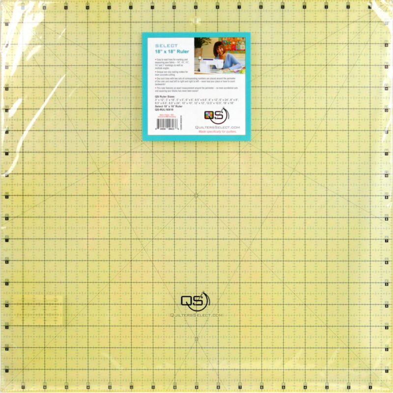 QS 18" x 18" Non-Slip Ruler