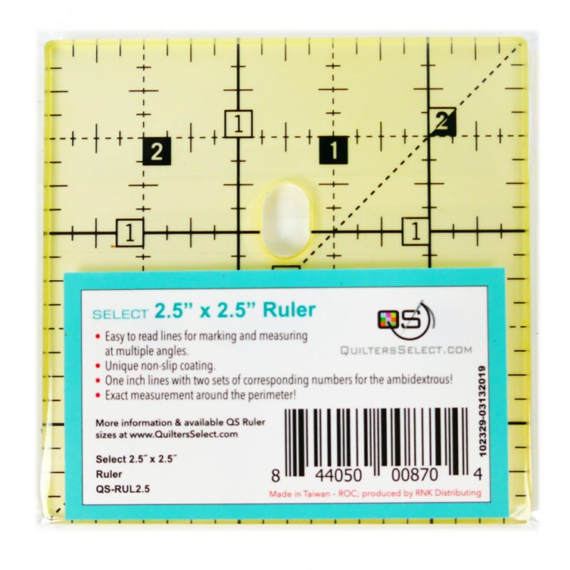 QS 2-1/2in x 2-1/2in Non-Slip Ruler