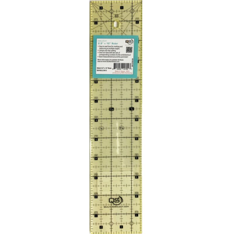 QS non-slip Ruler 2.5" x 12"