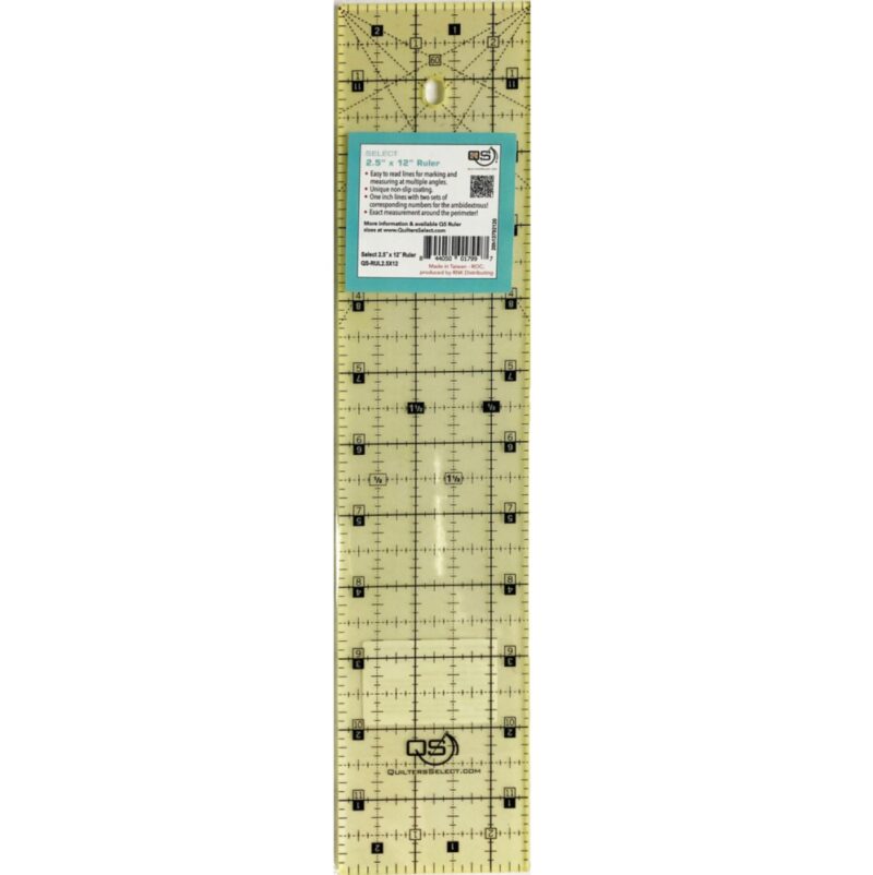 QS non-slip Ruler 2.5" x 12"