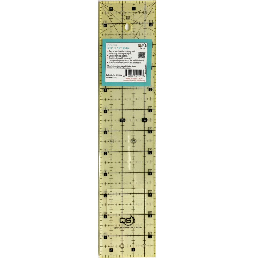 1.5 X 12 Inch Non-slip Quilting Ruler