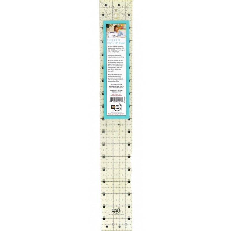 QS 2-1/2in x 18in Non-Slip Ruler