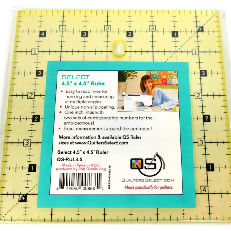 QS 4-1/2in x 4-1/2in Non-Slip Ruler