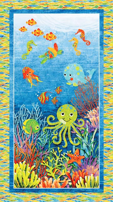 Northcott Under The Sea Fish Panel