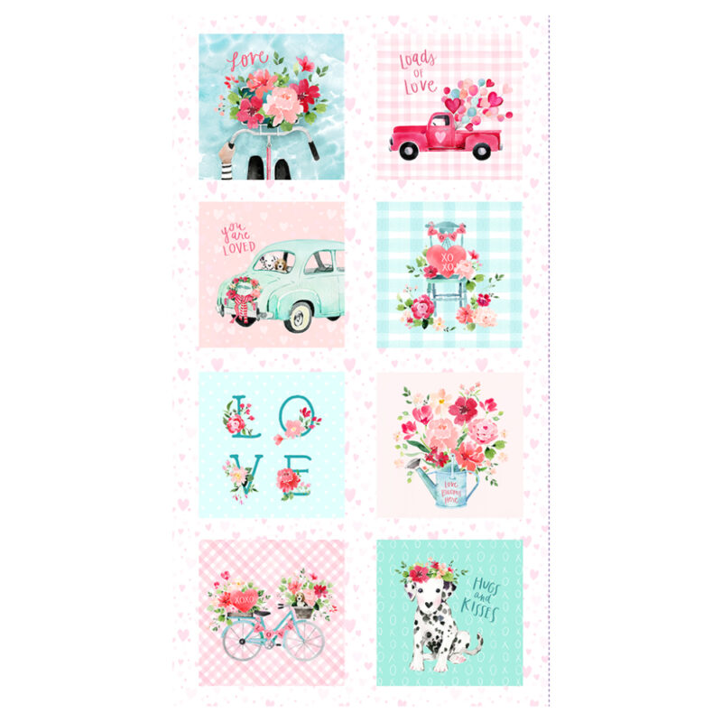 White XOXO Digital 9" Block Panel