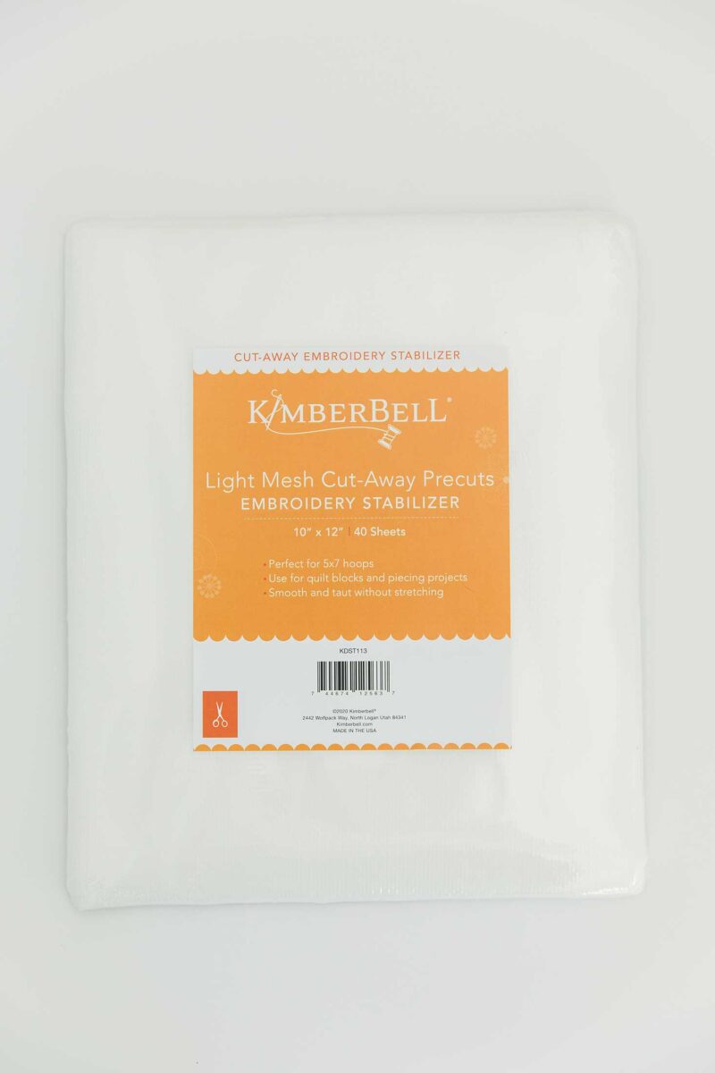 Kimberbell Light Mesh Cut Away Embroidery Stabilizer: 40 Precut Sheets 10" x12"