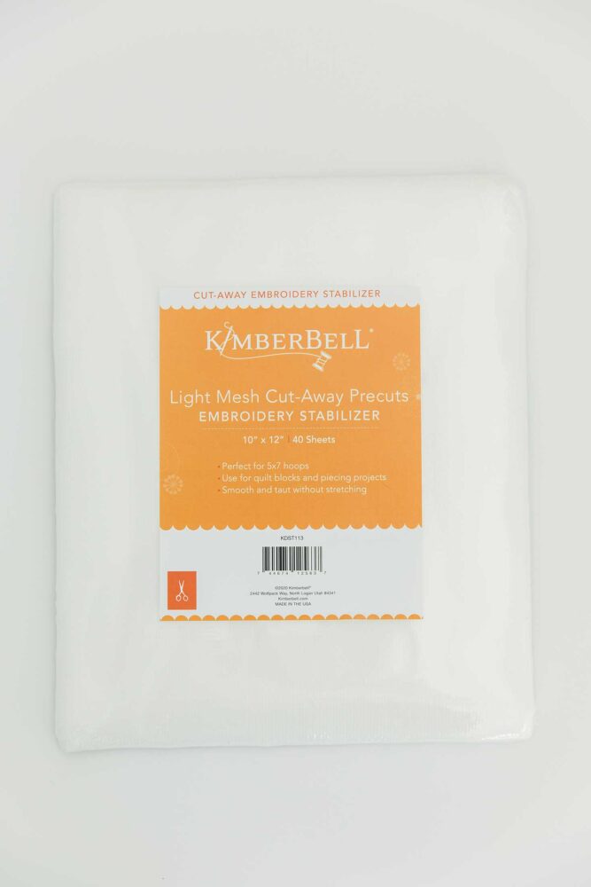 Kimberbell Embroidery Stabilizer-Light Mesh Cut-Away 12x10 40shts KD –  The Sewing Studio Fabric Superstore
