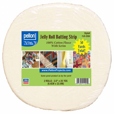Pellon Jelly Roll Batting Strip - 2 rolls 2.5" x 25 yds