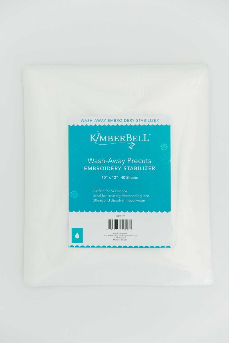 Kimberbell Wash Away Embroidery Stabilizer: 40 Precut Sheets 12"x10"