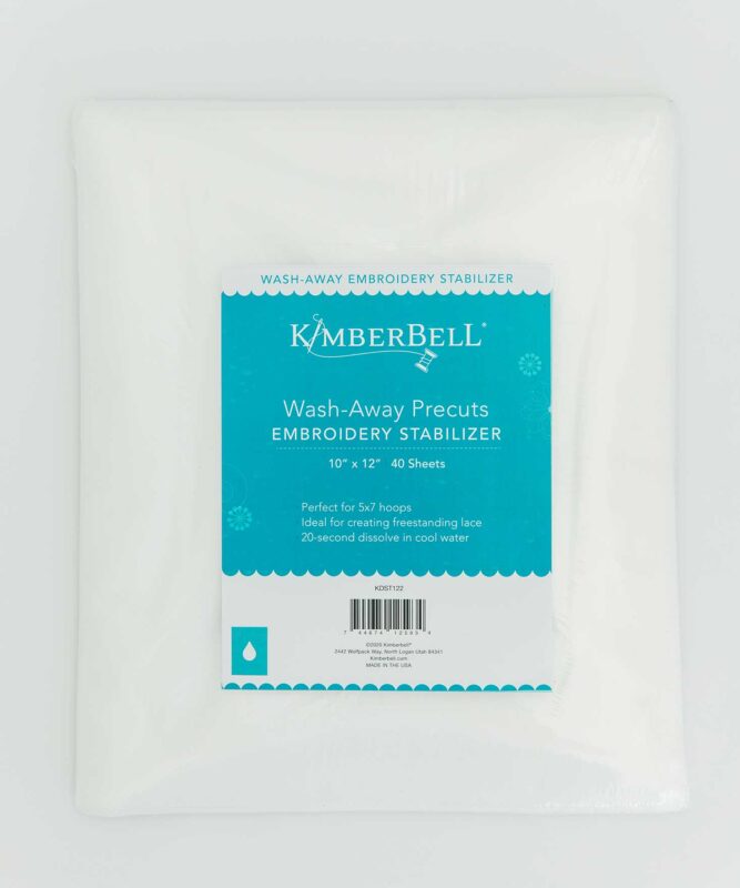 Kimberbell Wash Away Embroidery Stabilizer: 40 Precut Sheets 12"x10"