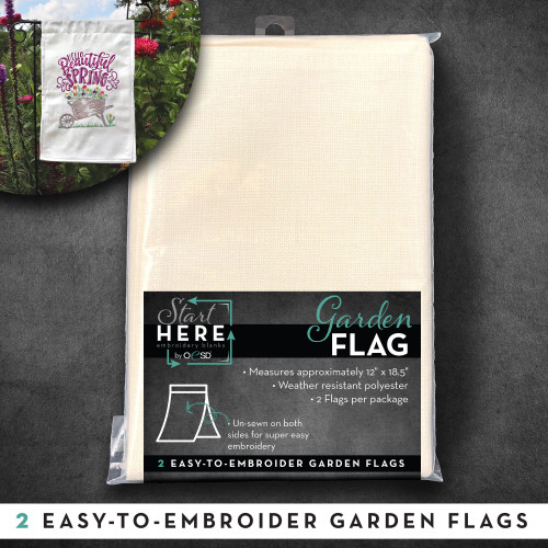 OESD Garden Flag - linen