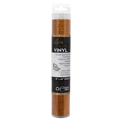 OESD Luxe Sparkle Vinyl - orange - 8"x20" roll