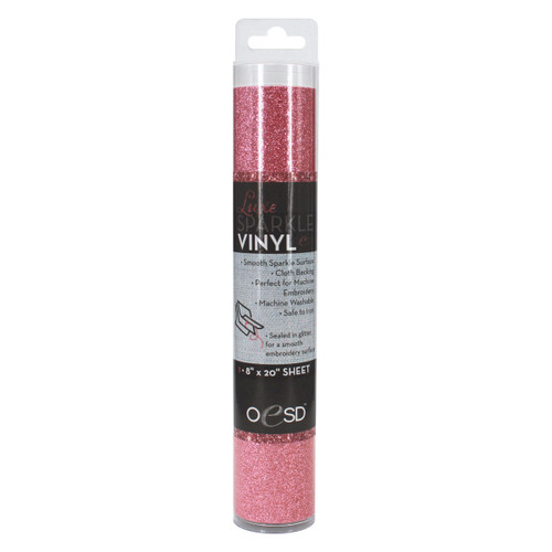 OESD Luxe Sparkle Vinyl - Pink - 8"x20" roll