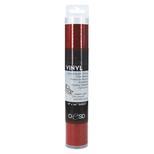 OESD Luxe Sparkle Vinyl - Red - 8"x20" roll