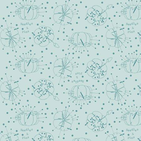 She Who Sews Aqua Pincushion