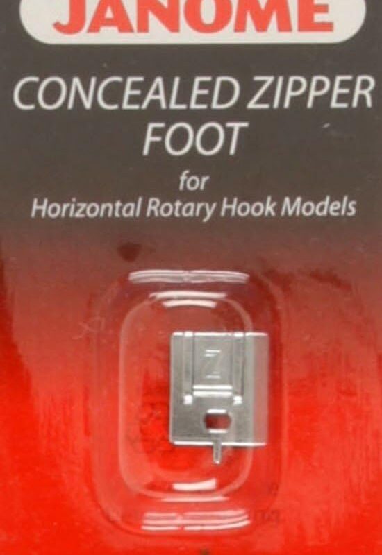 Concealed Zipper Foot For Horizontal Hook Models
