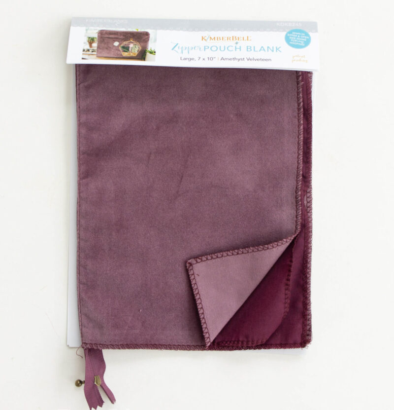 Kimberbell Large Velveteen Pouch Blank - Amethyst