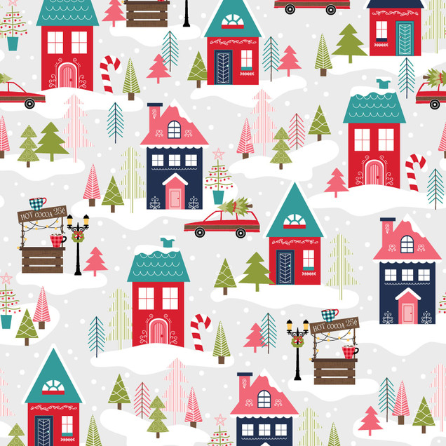 Kimberbell Cup of Cheer Christmas Neighborhood Grey MAS10203-K