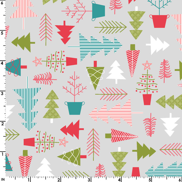 Kimberbell Cup of Cheer Tree Farm Grey MAS10204-K