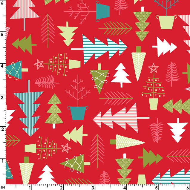 Kimberbell Cup of Cheer Tree Farm Red MAS10204-R