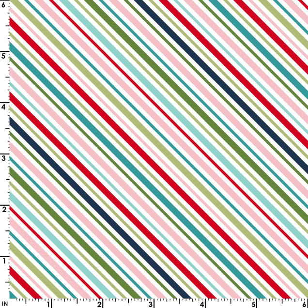 Kimberbell Cup of Cheer Peppermint Stripe Multi MAS10208-Z