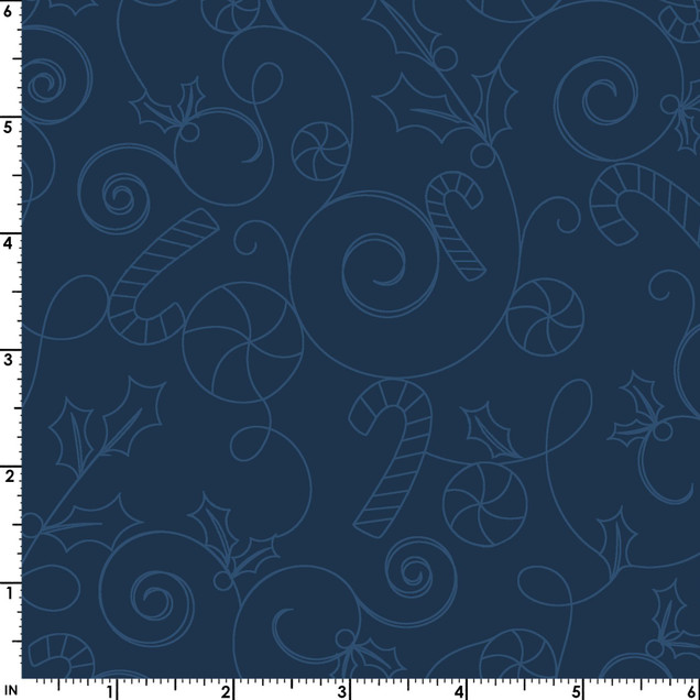 Kimberbell Cup of Cheer Candy Scroll - Navy MAS10209-N