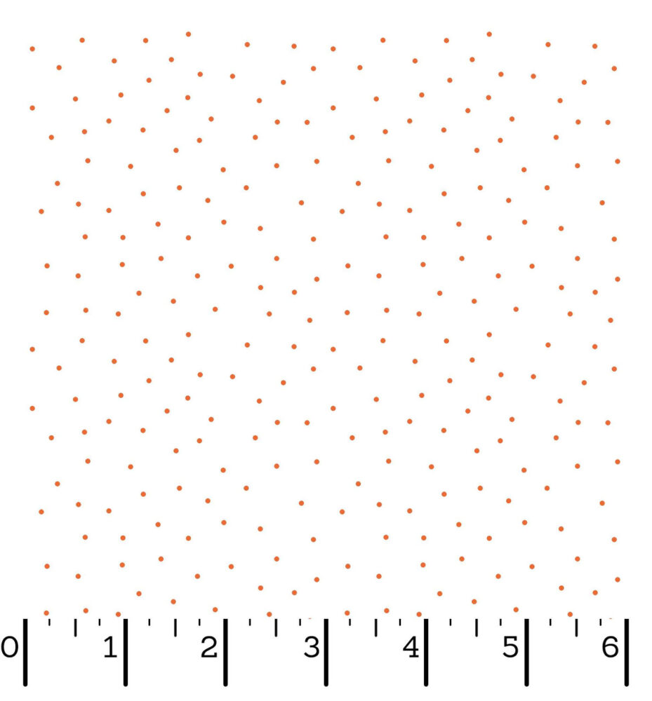 Kimberbell Basics White and Orange Scattered Dot MAS8210M-WO